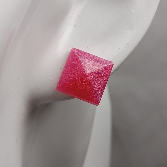 Hand Crafted Jewelry - Pink Stud Earrings